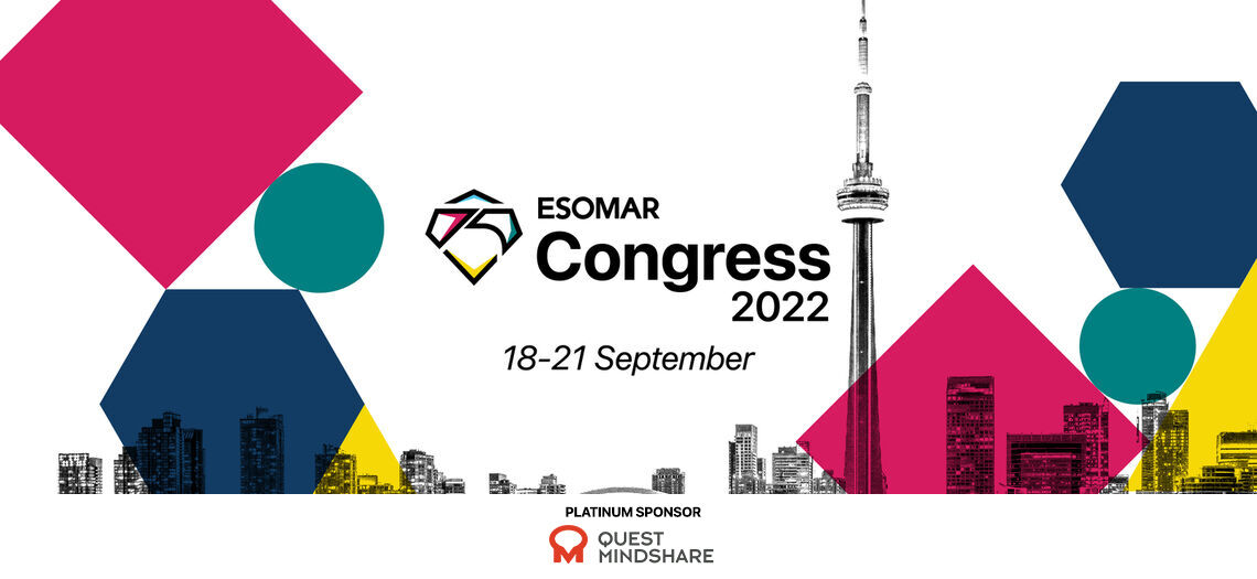 poster for ESOMAR Congress 2022 18-21 September with Toronto skyline